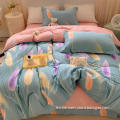 Reed flower bed sheet cover bedding pillowcase set